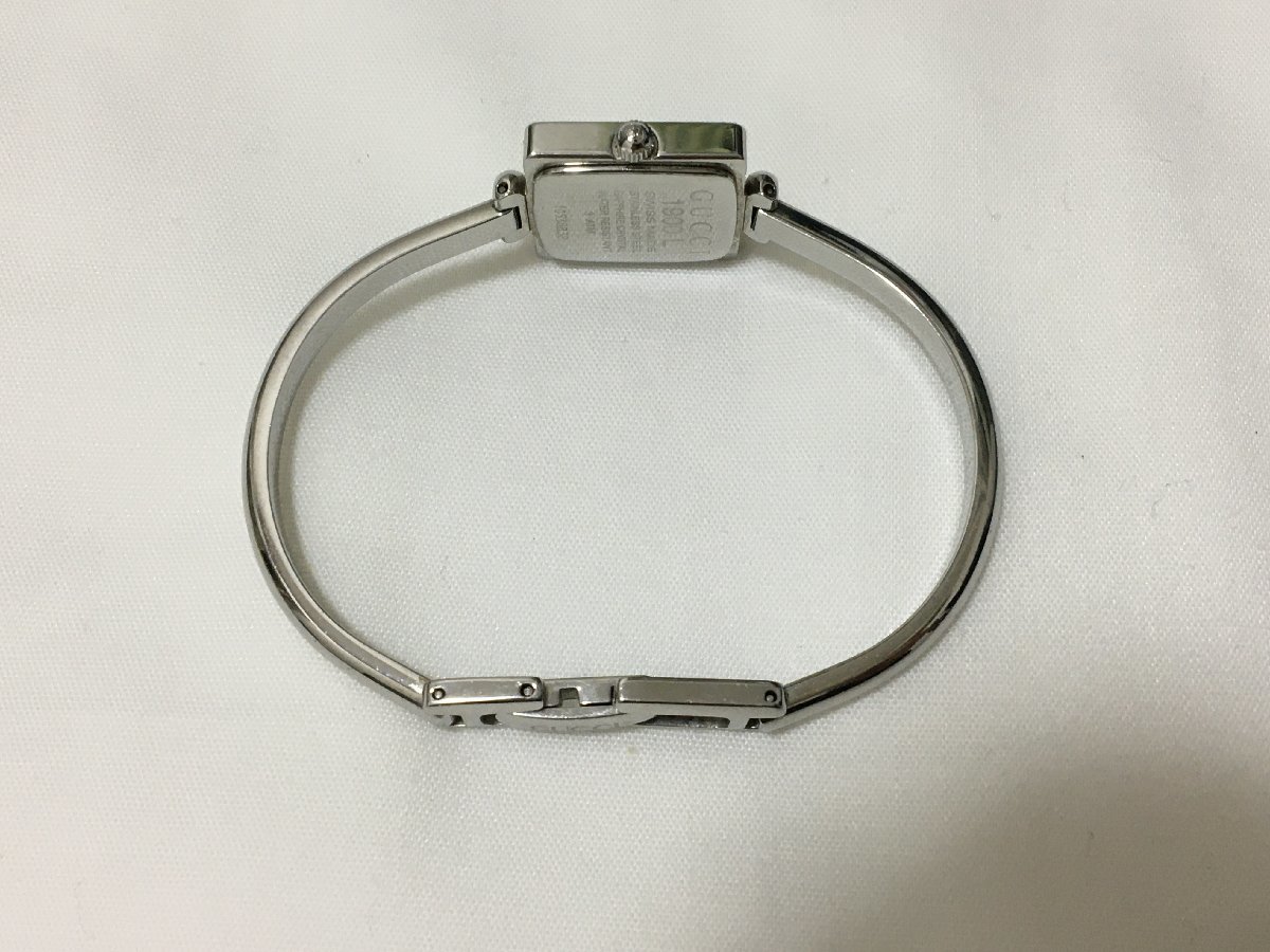 箱あり 稼働GUCCI グッチ 1900L スクエア バングルウォッチ 腕時計 美