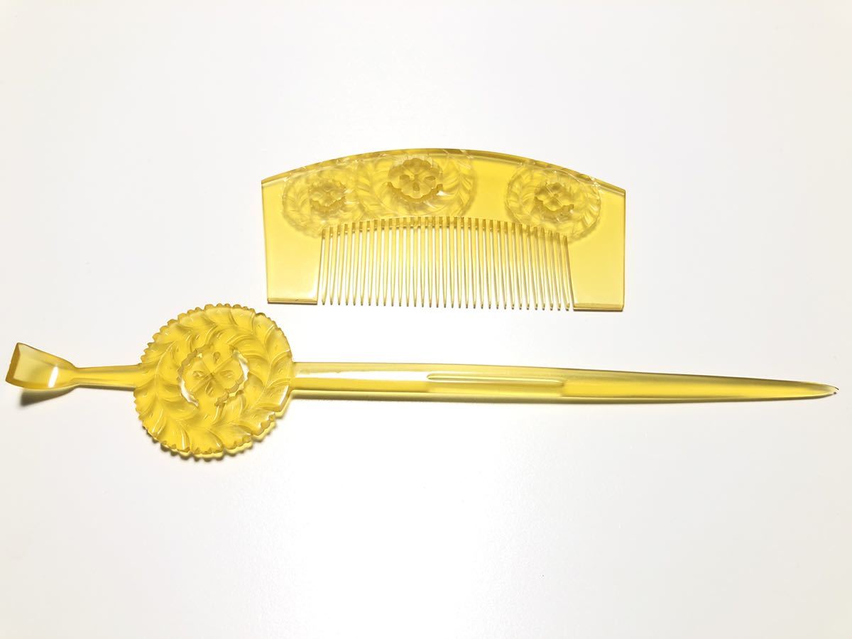 べっ甲かんざし・髪飾り・和装 べっ甲藤の花文様螺鈿金蒔絵かんざし 本 