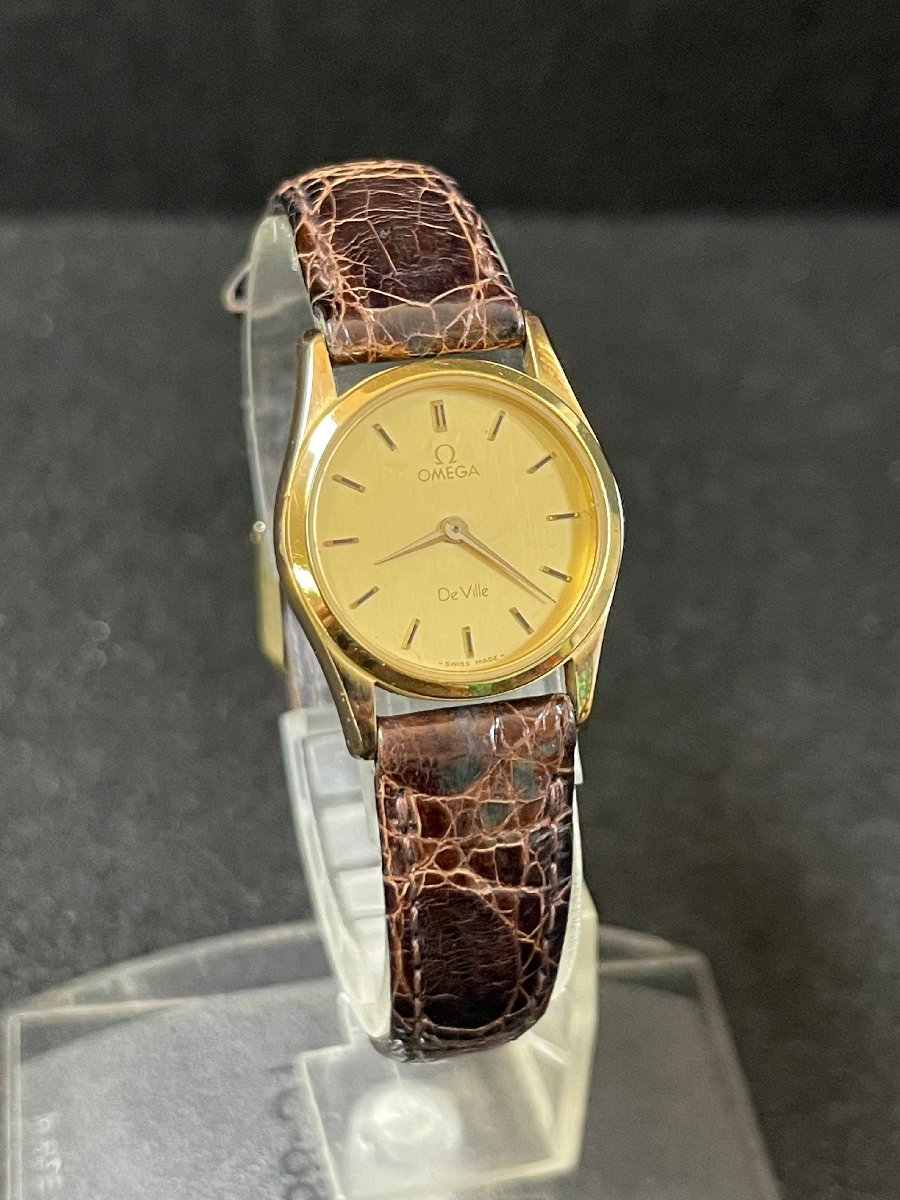 OMEGA OMEGA DEVILLE レディース腕時計 1387 オメガ ゴールド 1円スタートOMEGA オメガ 1387 デビル GP×SS プッシュ式
