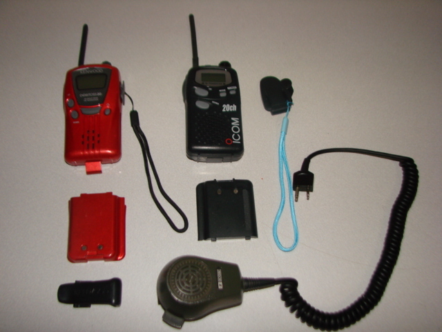ICー4008W、ICOM/ＫＥＮＷＯＯＤ●20ＣＨ/小電力無線機、取説/ＩＣＯＭ、マイク付！