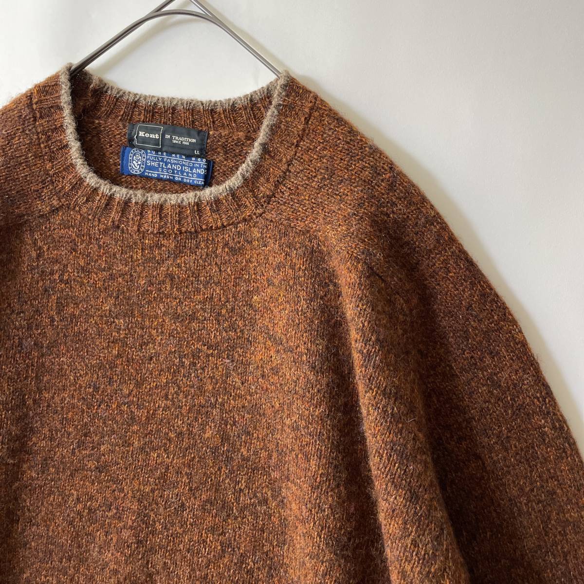 スコットランド製】美品 Kent ケント size/LL シェトランドウール 