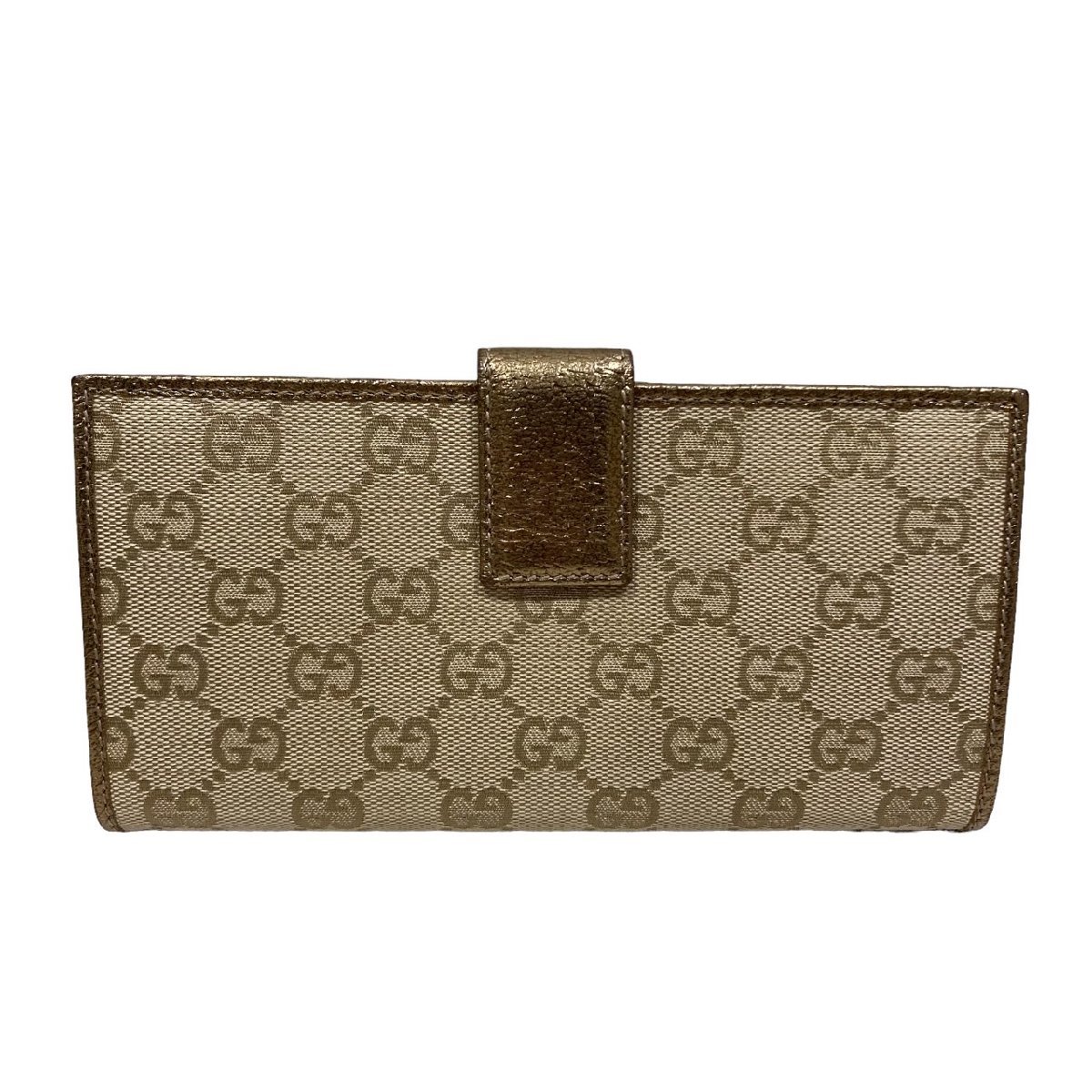 GUCCI グッチ 三つ折り長財布 シェリーライン GGキャンバス