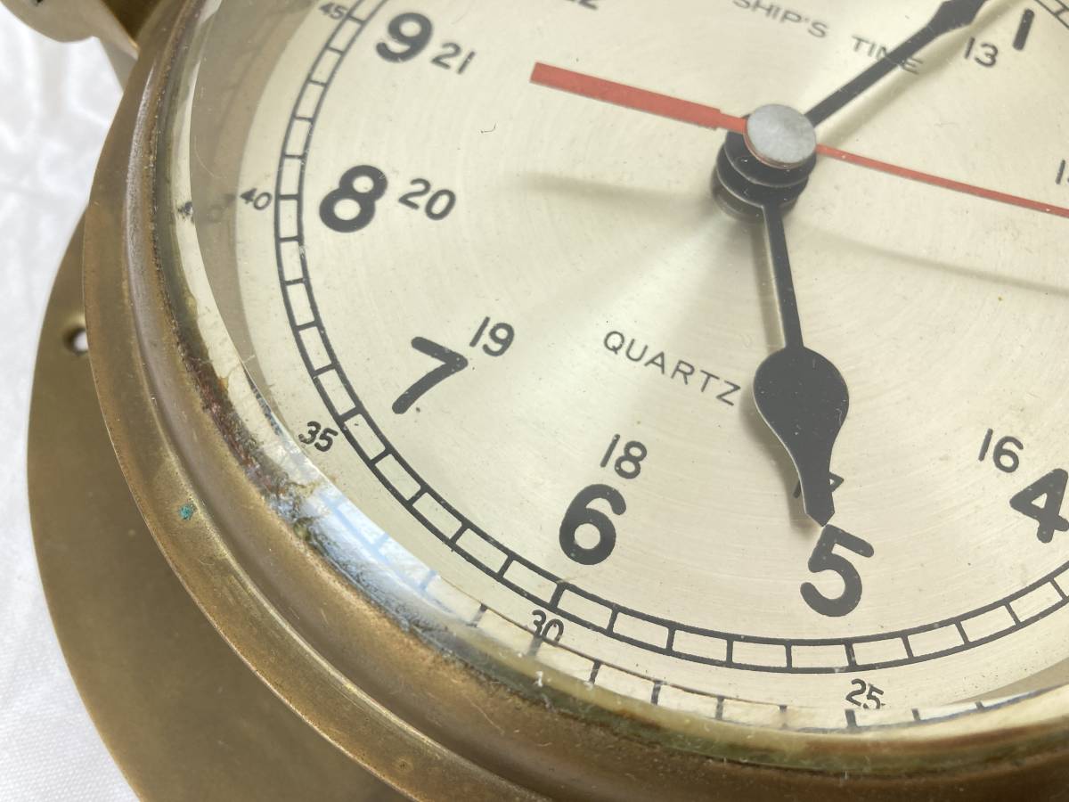 IE101 K SHIP'S TIME シップスタイム 船舶時計 壁掛け クオーツ 全長