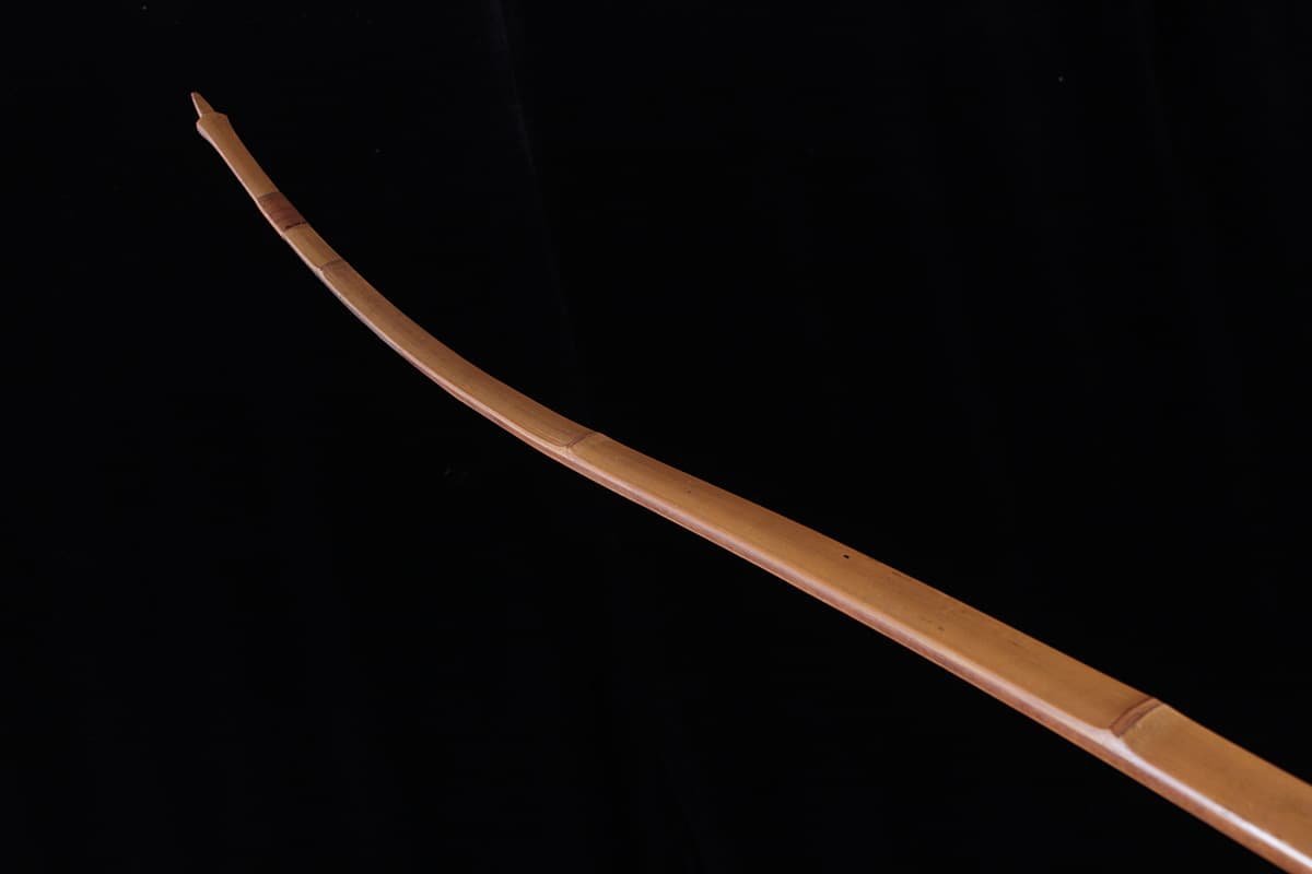 弓道 古い弓 DR575 時代弓具 無銘 竹製 弓・和弓 全長214.4cm/反り221.5cm 重519g