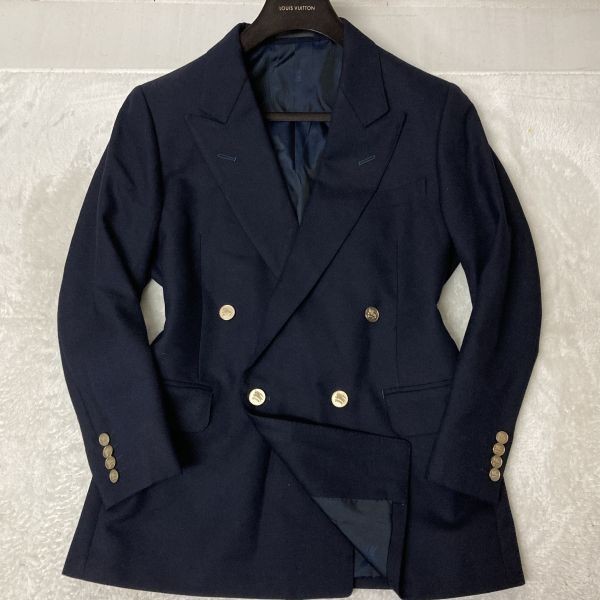 最高級ライン バーバリー BURBERRY [PRORSUM/プローサム] タスマニアウール仕様 紺ブレザー A3/S相当 ホース刻印金ボタン H113