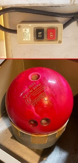 ボーリング ボールスピナー 研磨機 電動ろくろ 自作品 100V 動作良好