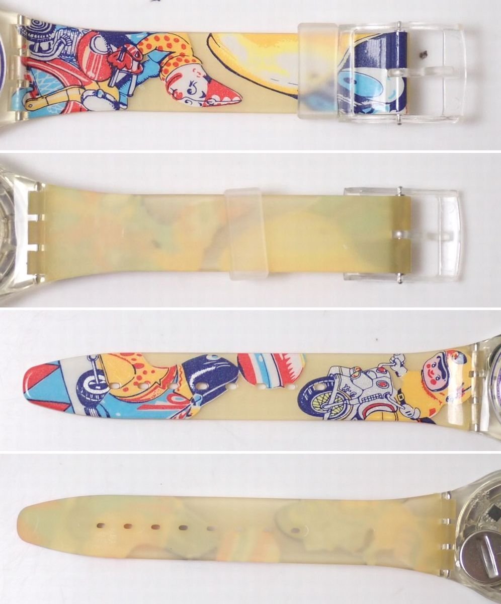 ○未使用 Swatch/スウォッチ TIN TOY GK155 クォーツ腕時計/クリア 