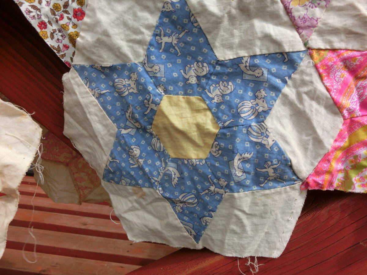 未完成パッチワーク Etsy 日本 ハンドメイド キルトトップ 鉄床（かな