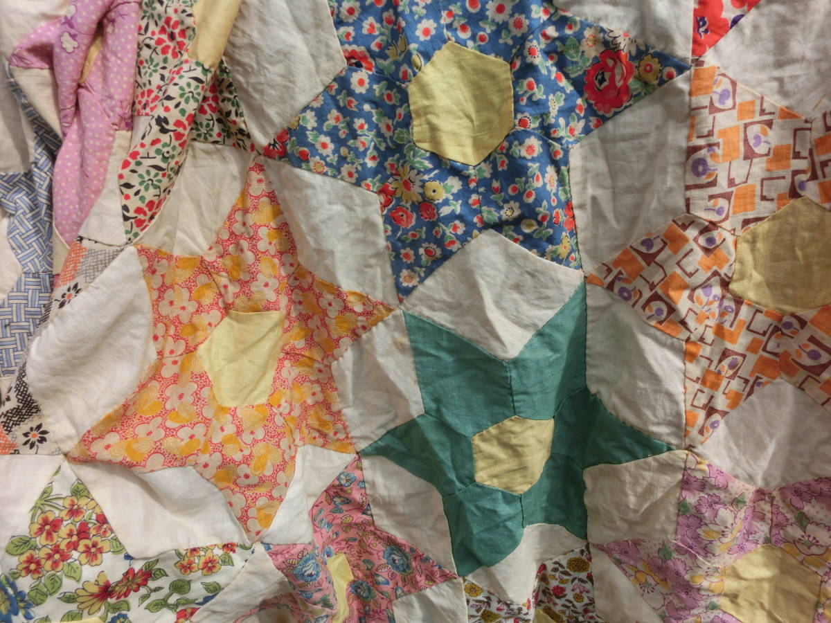 未完成パッチワーク Etsy 日本 ハンドメイド キルトトップ 鉄床（かな