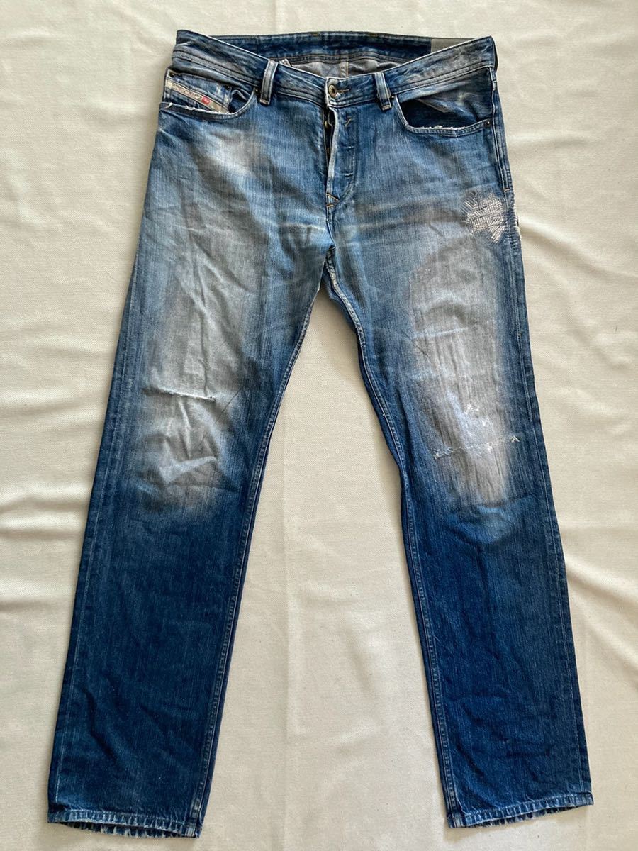  DIESEL ダメージジーンズ 016-49 WAYKEE メンズ デニムパンツ ジーンズ イタリア製 ダメージ(W31)｜売買されたオークション情報、yahooの商品情報をアーカイブ公開 - オークファン 男性用