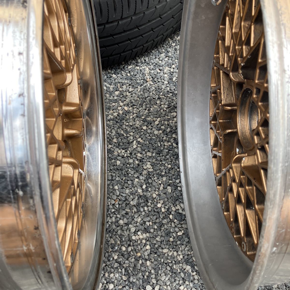 当時物】SSR メッシュ 15インチ 6.5J＆7J 4穴 PCD114.3 ゴールド