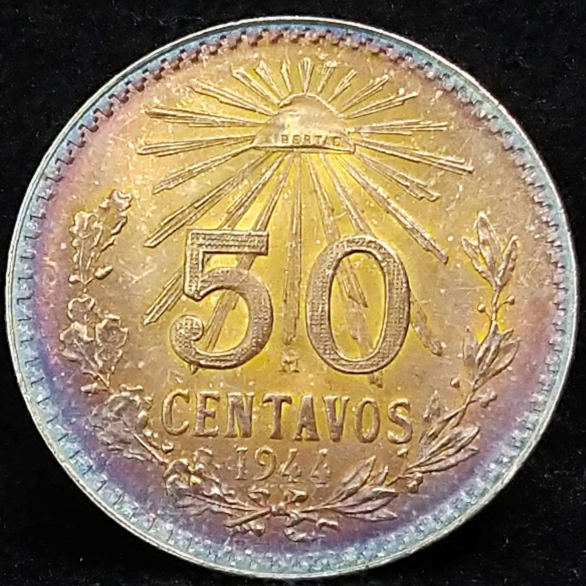 メキシコ銀貨 1944年 50センタボ / 8 49gの入札履歴 - 入札