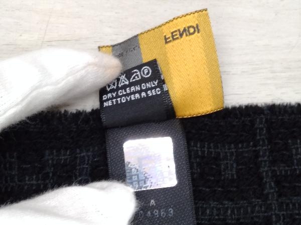 FENDI フェンディ ズッカ柄 マフラー ブラック