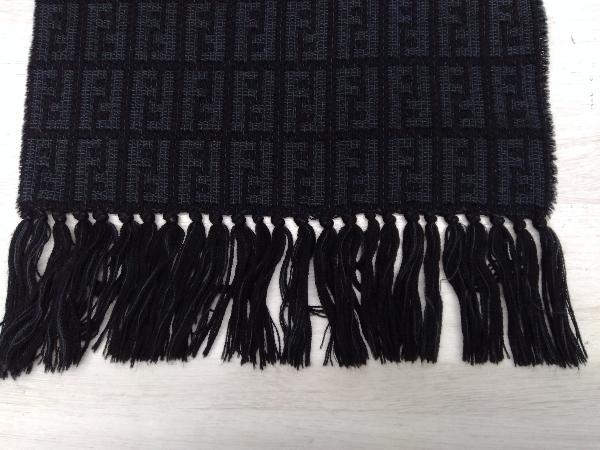 FENDI フェンディ ズッカ柄 マフラー ブラック