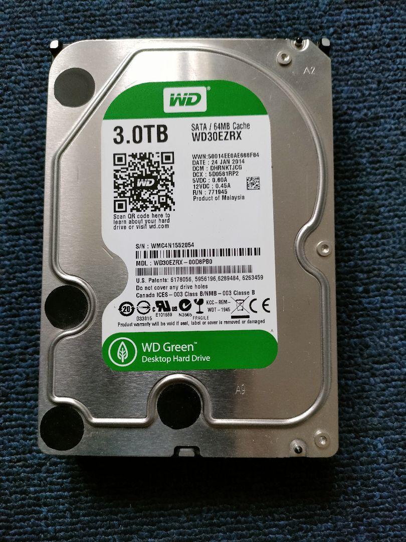 正常 Western Digital 内蔵ハードディスク 3.5インチ 3TB HDD WD30EZRX