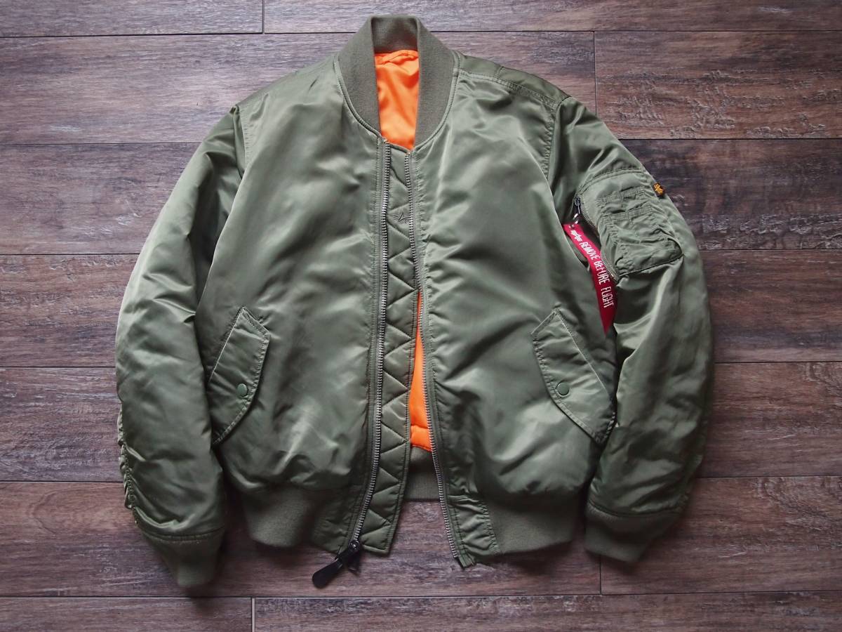 MA-1 jacket archive つねら alpha ブラック グリーン