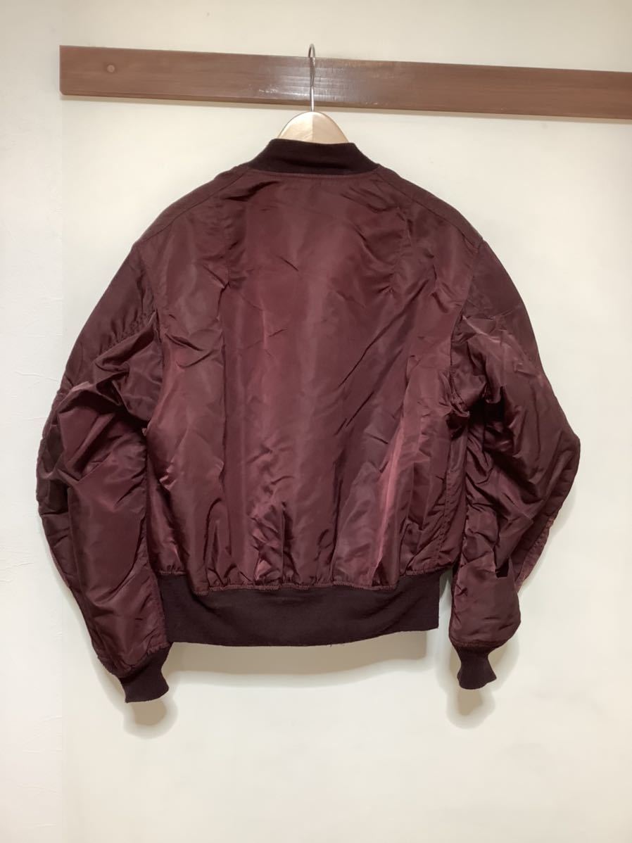 アルファ MA-1 USA製 リバーシブル ボルドー×オレンジ 短丈 Y2K M