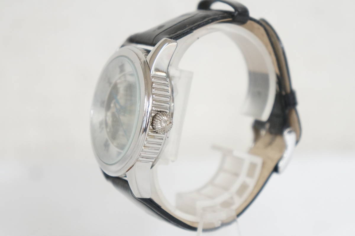 稼働品 AUREOLE CLASSIC オレオール 37SW-470M 両面スケルトン メンズ 