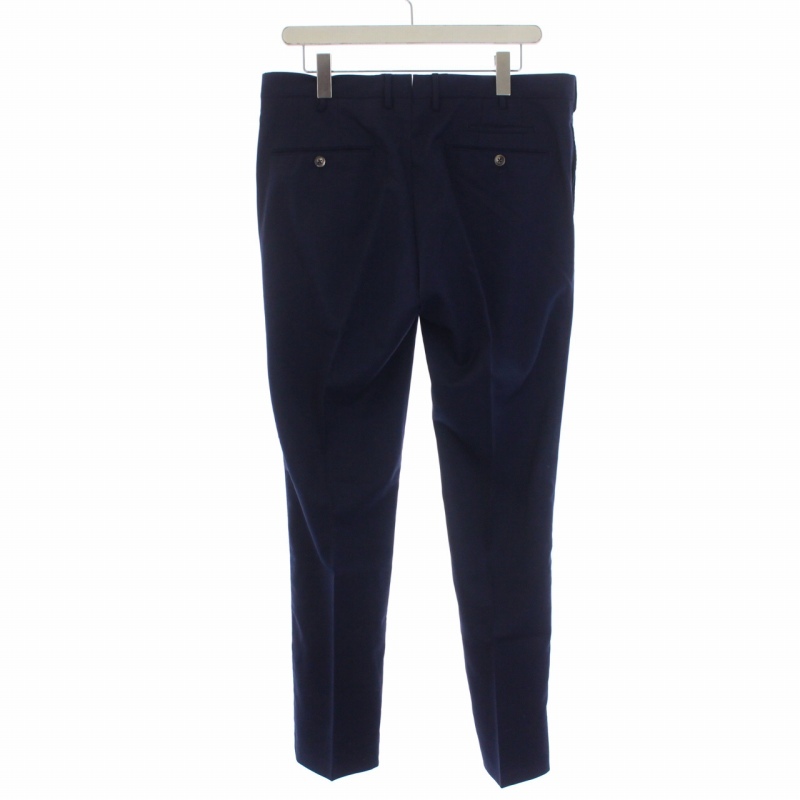 ピーティーゼロウーノ PT01 STRETCH スラックスパンツ ジップフライ ウール 50 L 紺 ネイビー /BM メンズ PT01 ピーティーゼロウーノ パンツ SLEEK 中古ピーティーゼロウーノ PT01（ズボン・パンツ｜メンズファッション）の通販