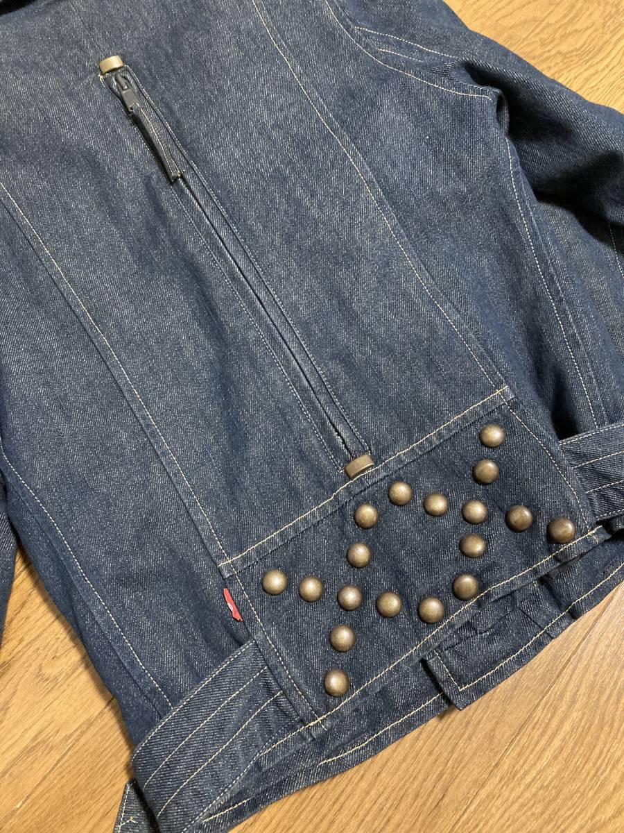 美品☆[00s LEVI'S RED] スタッズ ダブルライダース インディゴデニム