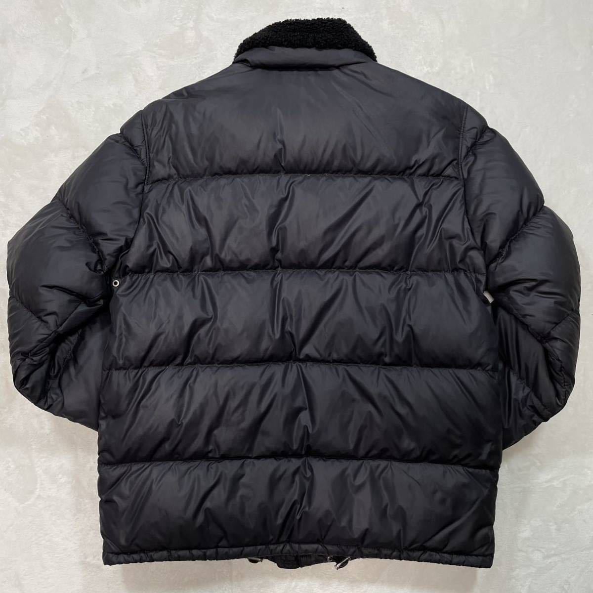 【お買い得，品質保証】 コーチ『圧倒的存在感』COACH ダウンジャケット　 羊毛皮 アウター 襟 切り替え ロゴ釦 ブラック メンズ 『表記M 実寸L相当 』/H05