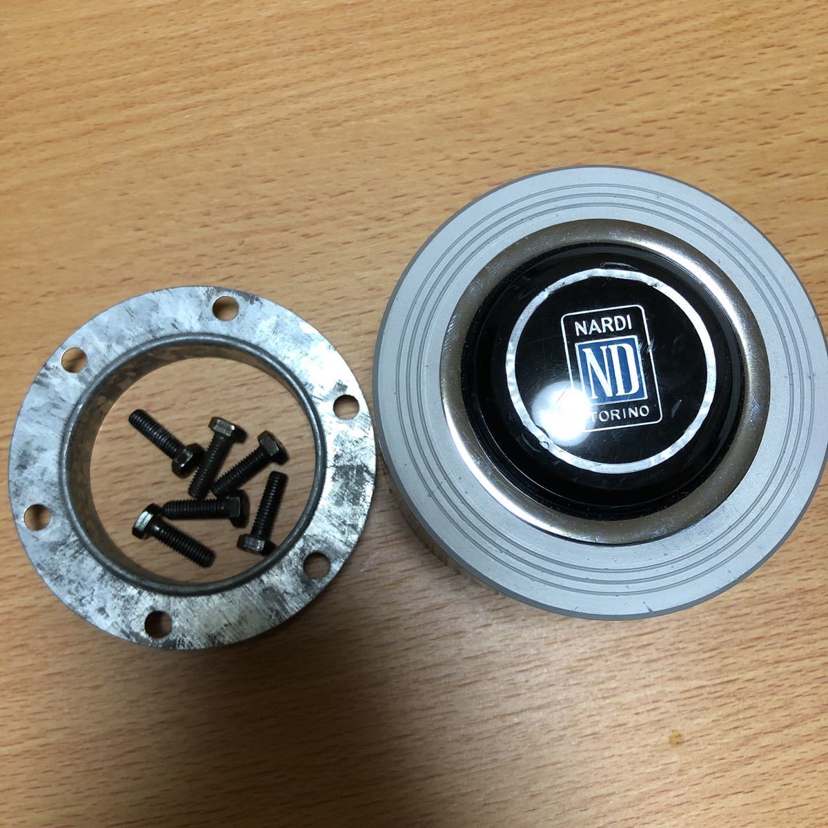 1円スタート NARDI・ナルディホーンボタンリングセット・当時物