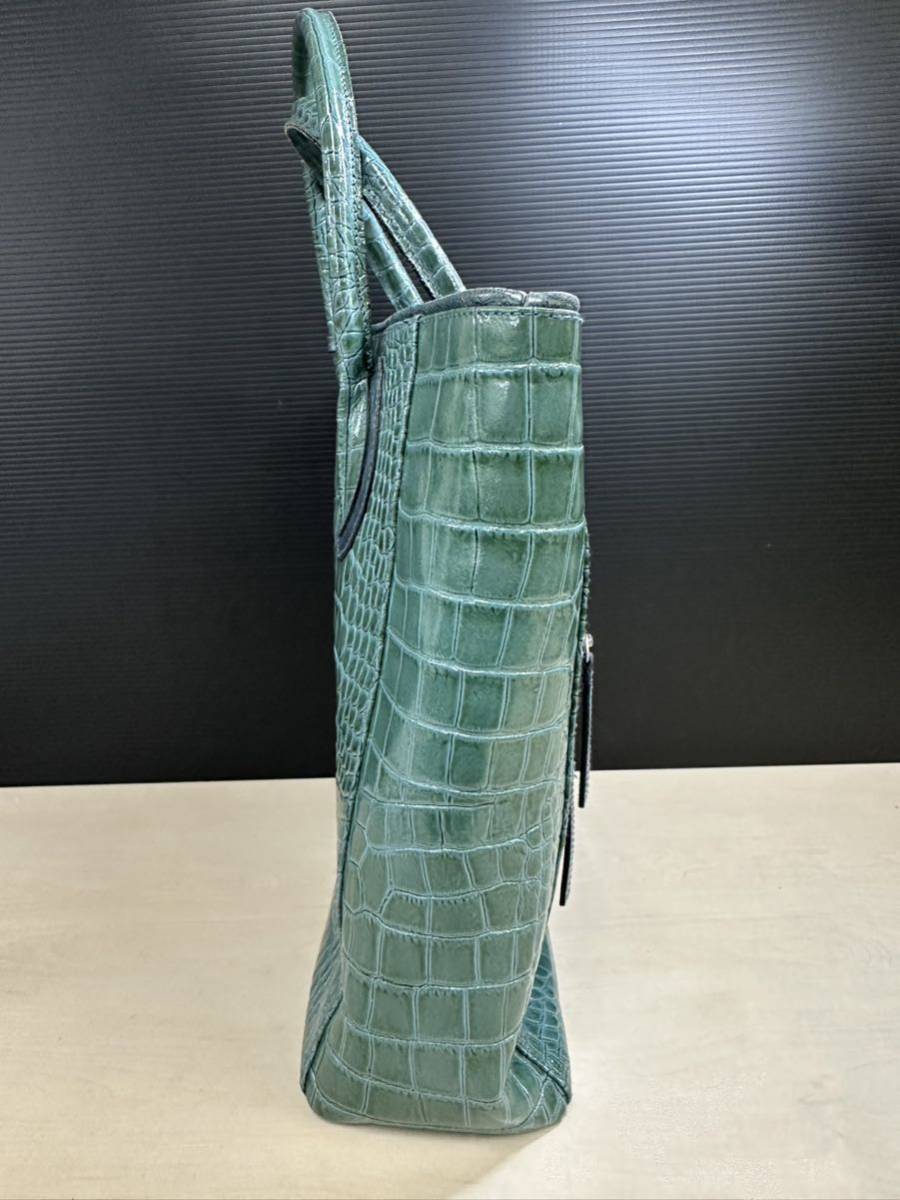 JACONO ヤコノ クロコダイル ワニ革 トートバッグ クロコ型押し 