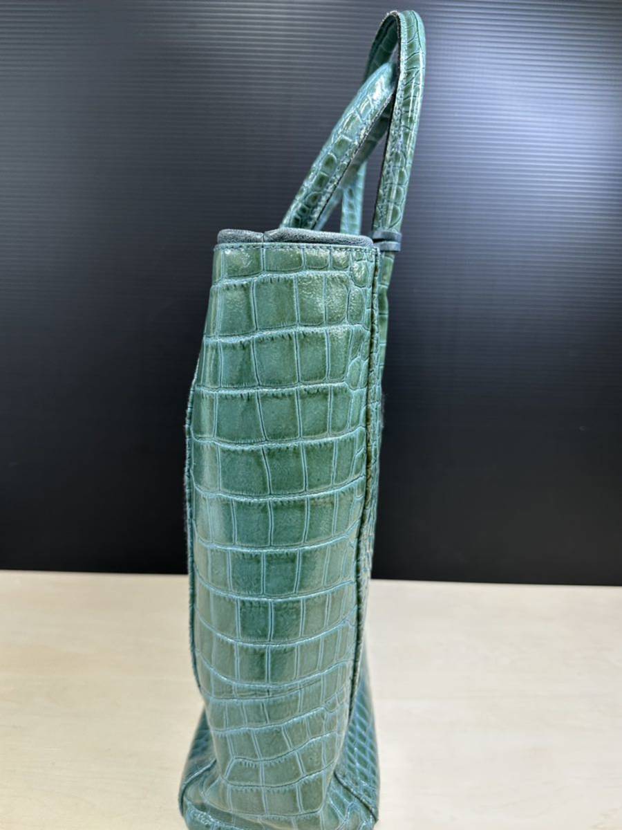 JACONO ヤコノ クロコダイル ワニ革 トートバッグ クロコ型押し 