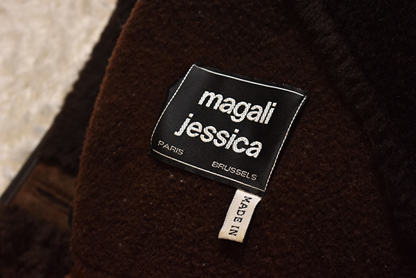 | Jessica M 茶 - ムートンジャケット with 本革 ムートンコート マガリジェシカ Parker Sarah in and SALE マガリの通販