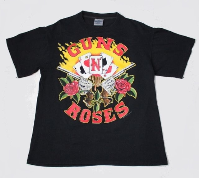 【GUNS N' ROSES】ガンズ・アンド・ローゼズ　Tシャツ　90’S　1991　ブラック　黒　Lサイズ　ヴィンテージ　古着　ロックT　バンド
