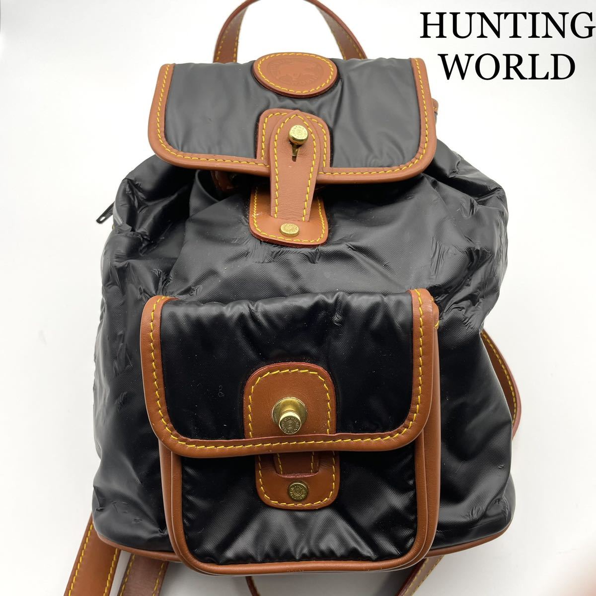 美品》 HUNTING WORLD ハンティングワールド リュック バック 美品》 HUNTING WORLD ハンティングワールド リュック バック