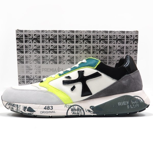 【1円～】PREMIATA スニーカー ZACZAC 4557 プレミアータ #42 26.5-27 ホワイト 美品 ◆送料800円～◆ ~11/27(日)終了 ◆質屋-7637 - ZACZAC Premiata ZacZac Men's Navy