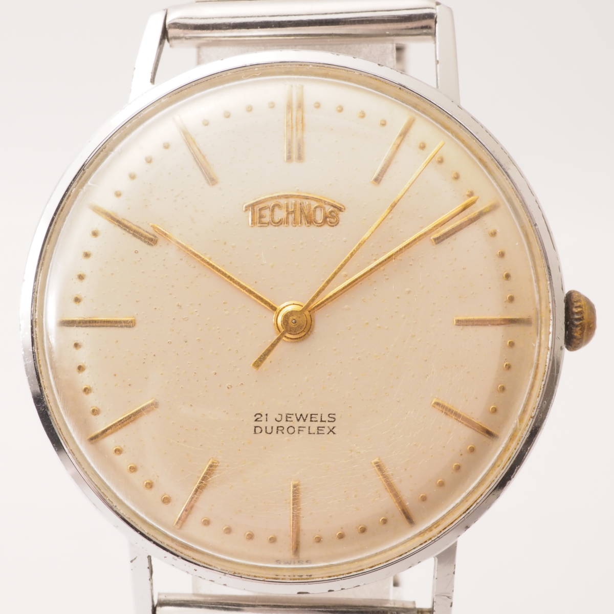 希少品】テクノス TECHNOS DUROFLEX Cal，2398 ヴィンテージ SS 21石 