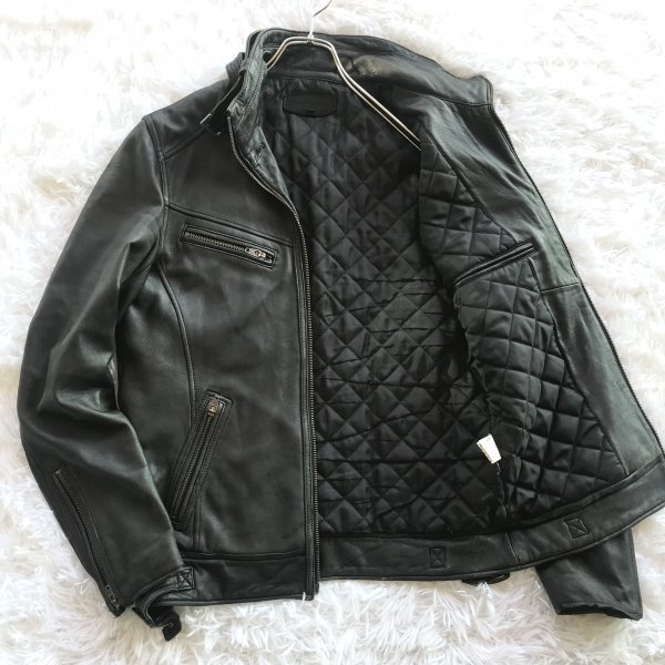 ジャックローズ ゴートレザー シングル ライダース ジャケット サイズ4 