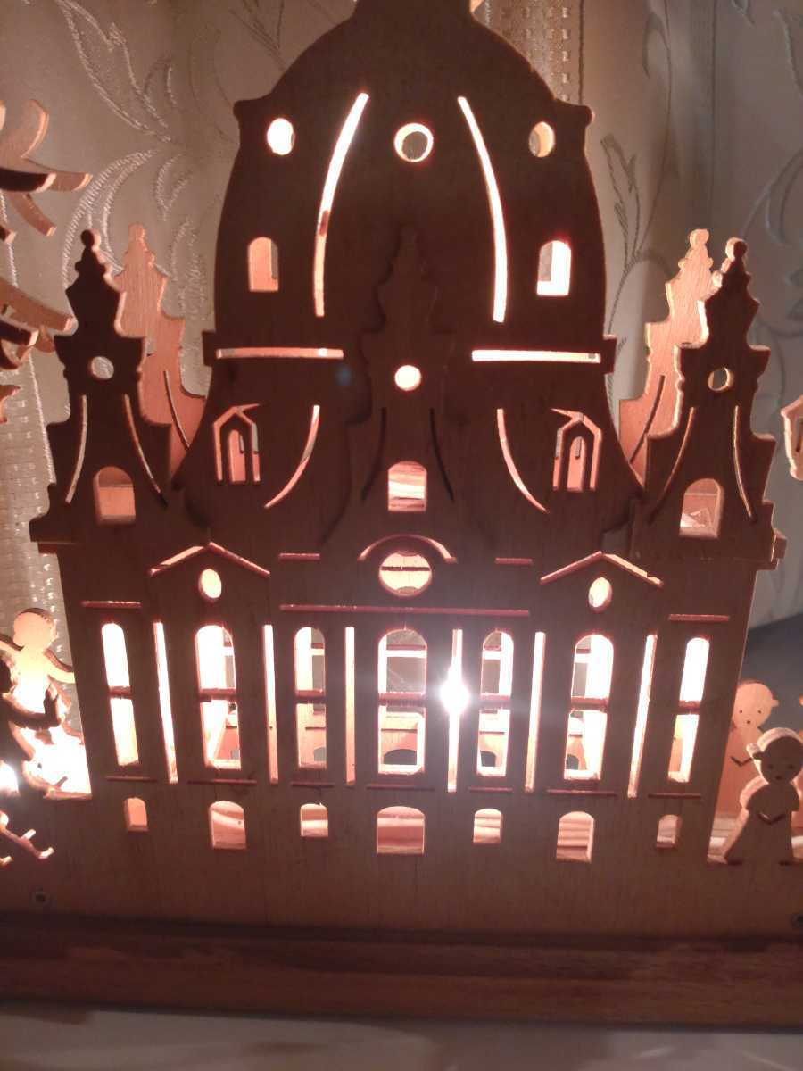 美品 RATAGS社ドイツ製 クリスマス木製飾り 光の装飾 ライトアーチ型