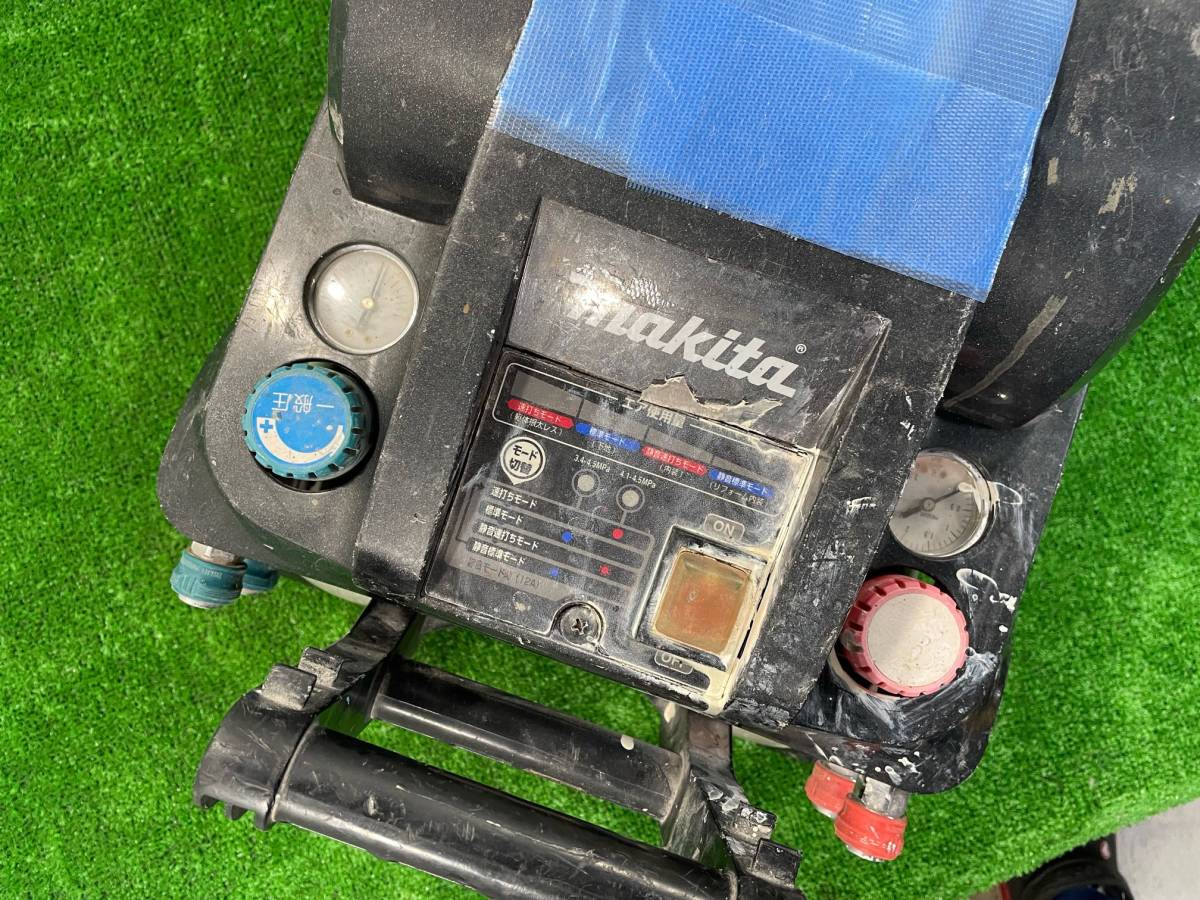 中古動作品【マキタ makita】エアーコンプレッサー AC460XL 常圧 高圧 満タンまで6分36秒 カバー割れあり 領収書対応 マキタ Makita makita Yahoo!オークション used 460の中古品
