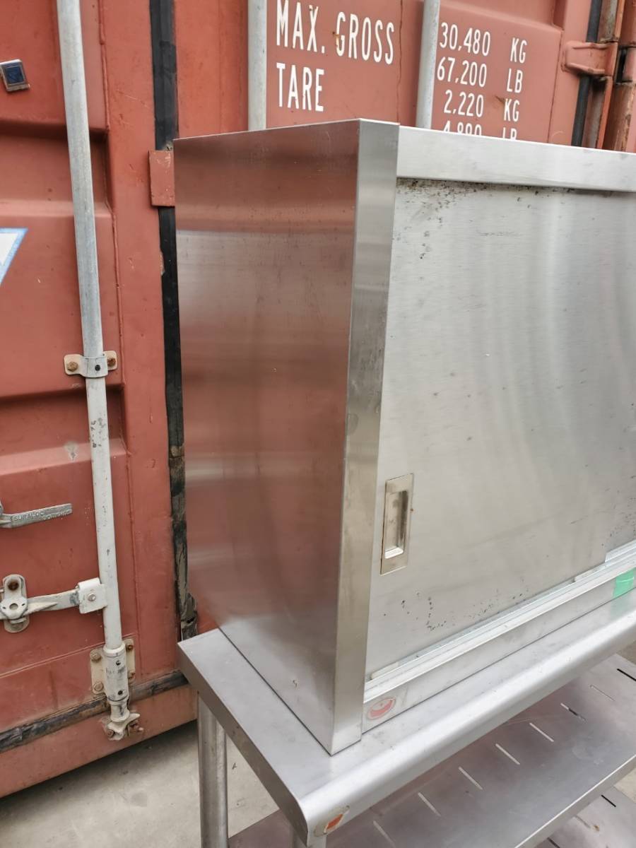 吊戸棚 マルゼン 中古 ステンレス W1500×D300×H600mm x D300 x ガラス