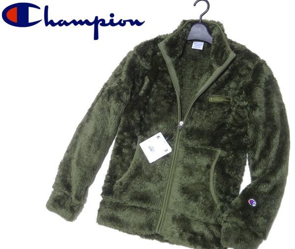 新品▼ チャンピオン Champion▼ アルファ Deo ハイストレッチ スタンドネック シェルパフリース ZIP ボア ジャケット (M)OLV
