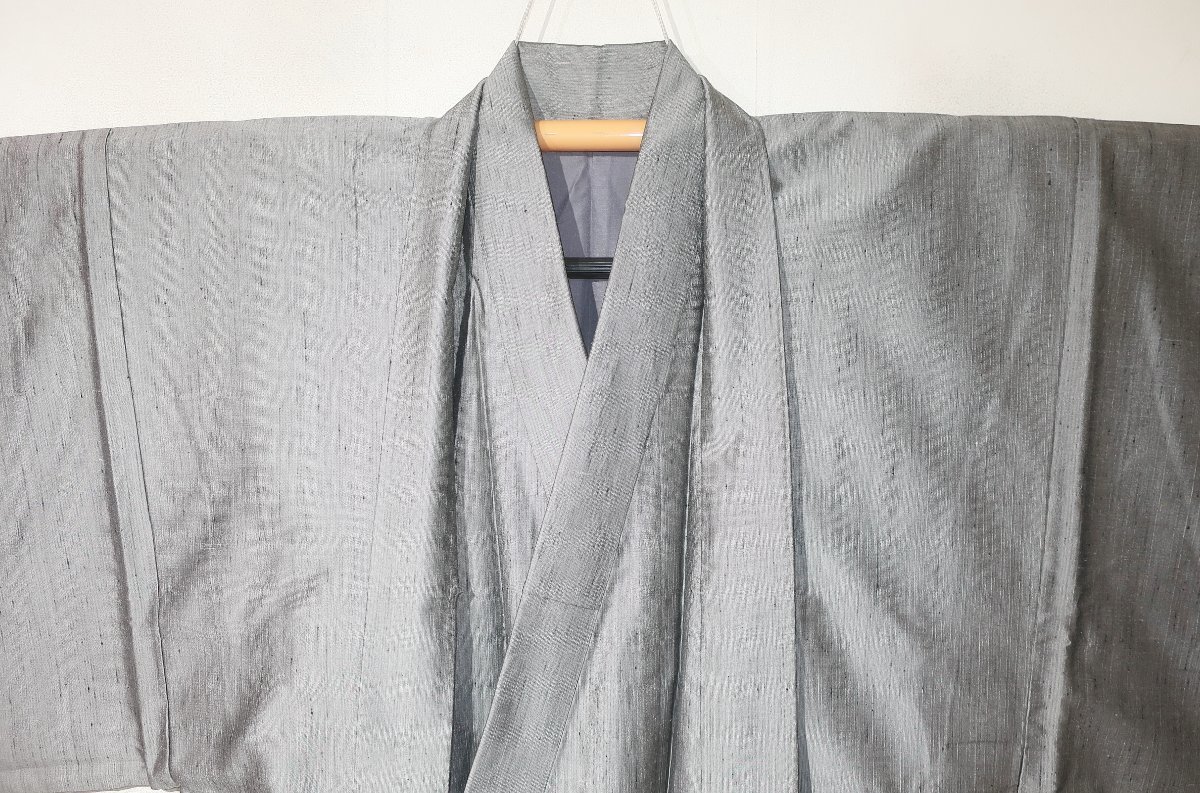 新作入荷，得価 壱金5727 本絹米琉紬男着物羽織 裄71丈141К銀ネズ超光沢 絶品 胴囲大(一般)｜売買されたオークション情報、yahooの商品情報をアーカイブ公開 - オークファン 一般