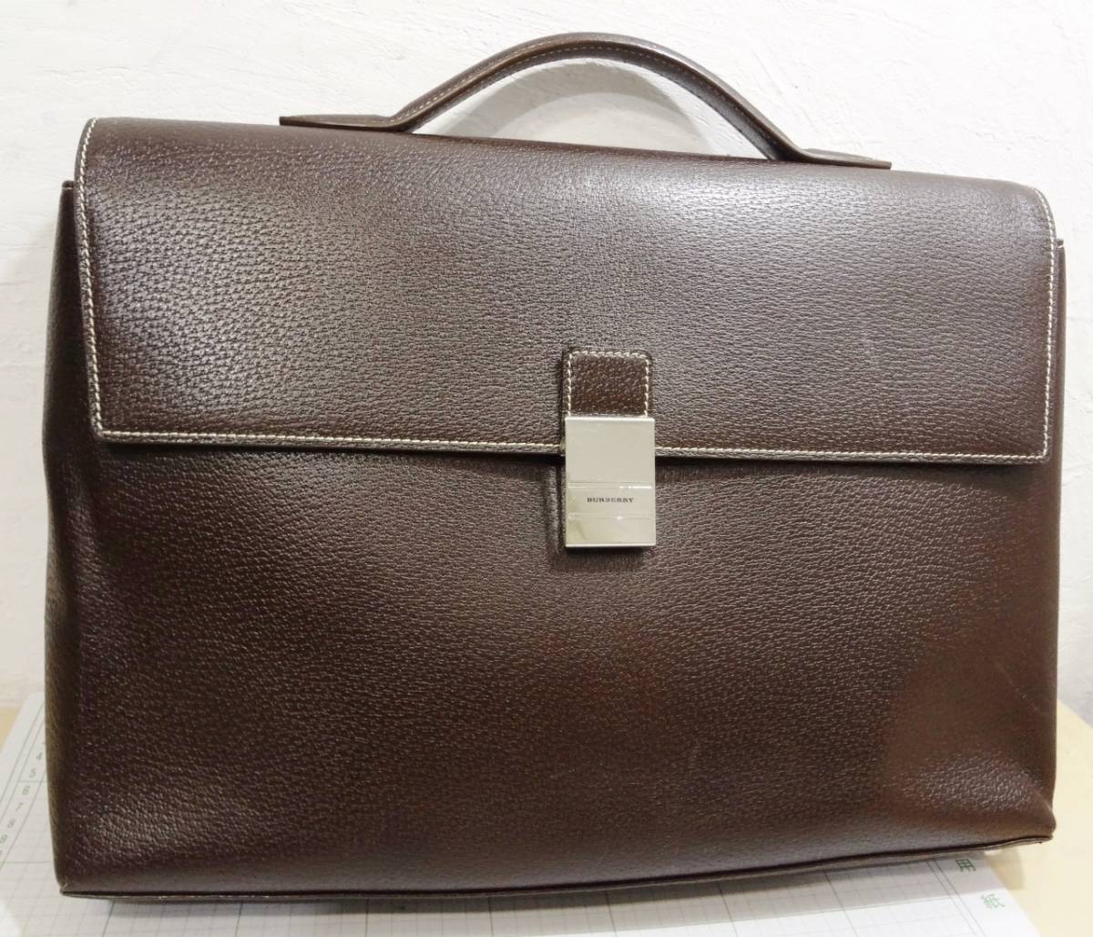 良品 人気】BURBERRY バーバリー オールレザー ビジネスバッグ