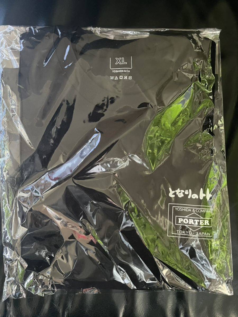 となりのトトロ × PORTER T-SHIRT XLサイズ ポーター ジブリ 吉田かばん Tシャツ ブラック x となりのトトロ PORTER(となりのトトロ ポーター ジブリ の