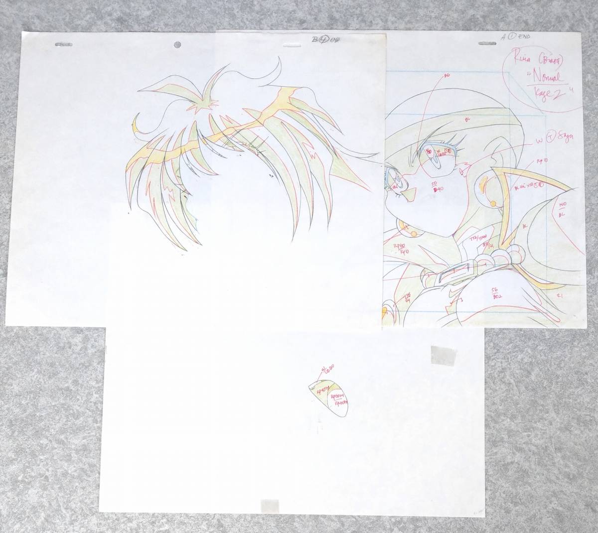 スレイヤーズ セル画 リナ=インバース 背景、レイアウト、タイムシート