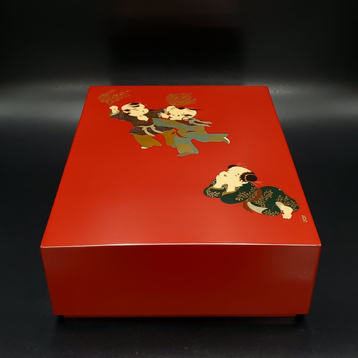 伝統工芸 輪島塗 名工蒔絵師 西塚朝光 硯箱と硯 【宝蔵】輪島塗 二代目 