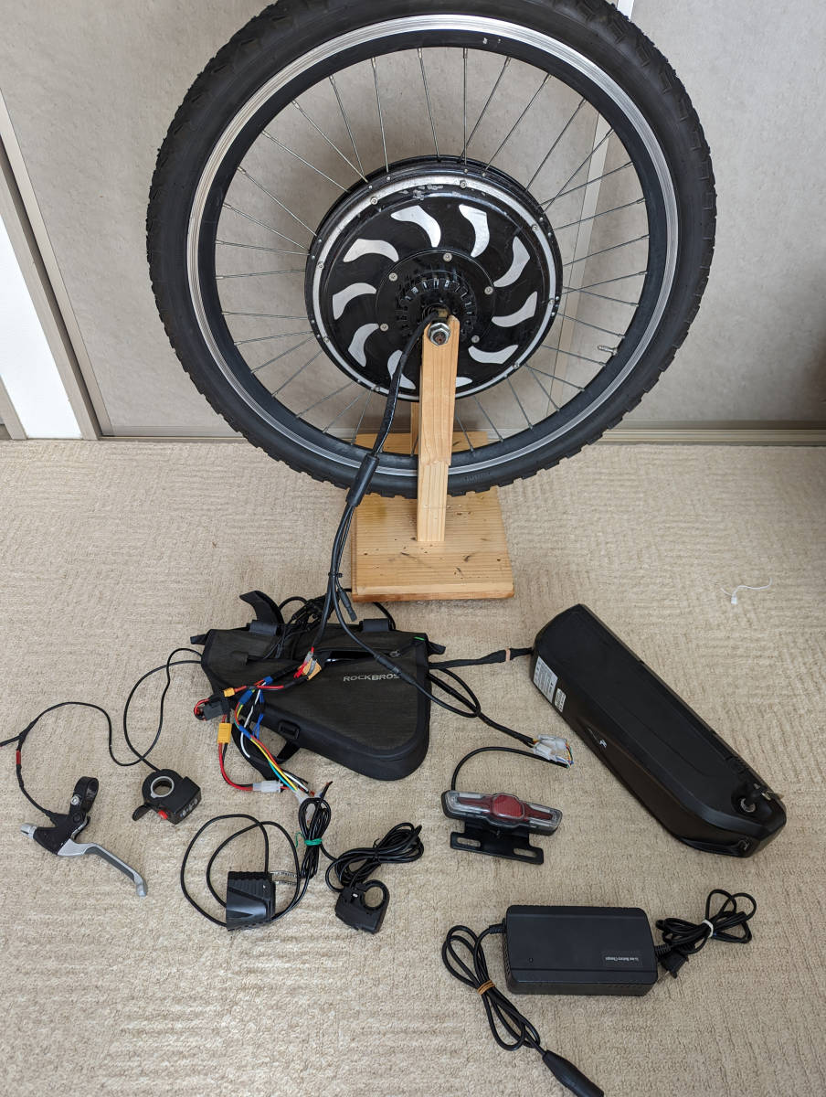 インホイールモーター ハブモーター キット バッテリー付き 26インチ 48V 1000W ebike 電動自転車 ブラシレスモーター モーター 