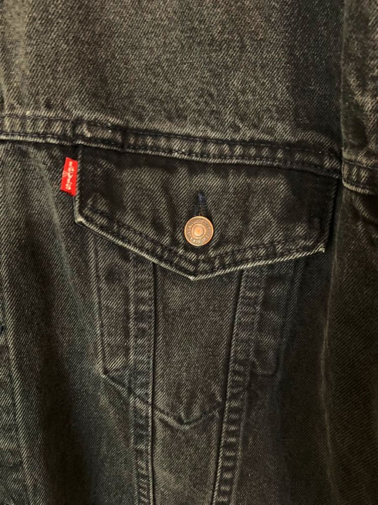 極上 真黒 墨黒 美品 リーバイス 70507-4159 デニム ジャケット  