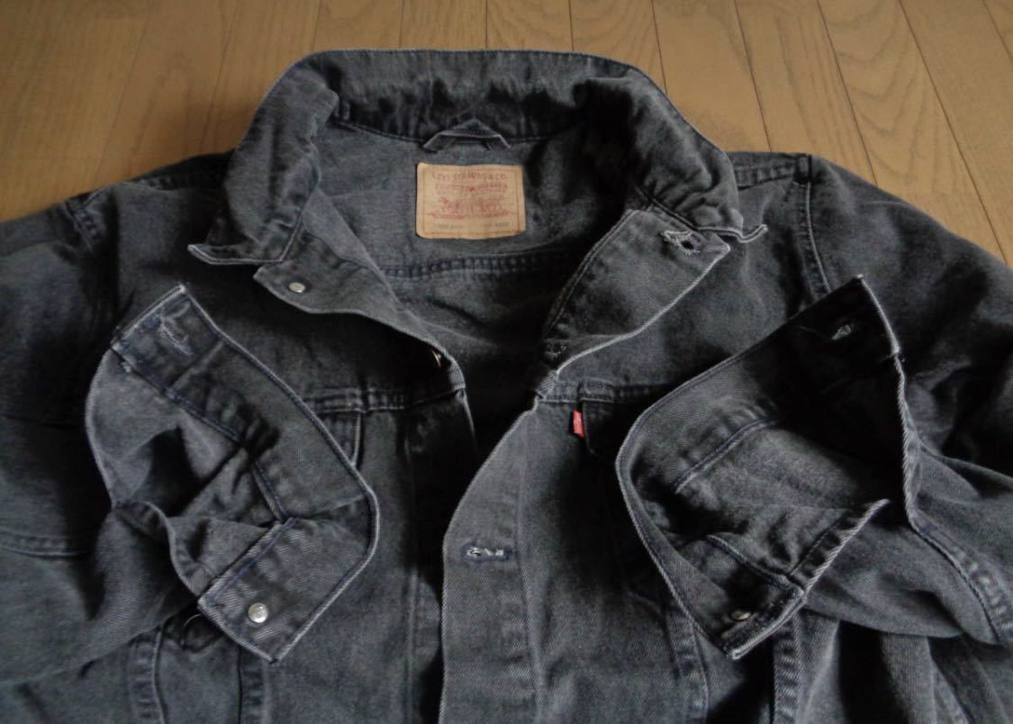 極上品 Levi\'s 70507-4159ブラックデニムジャケット USA製
