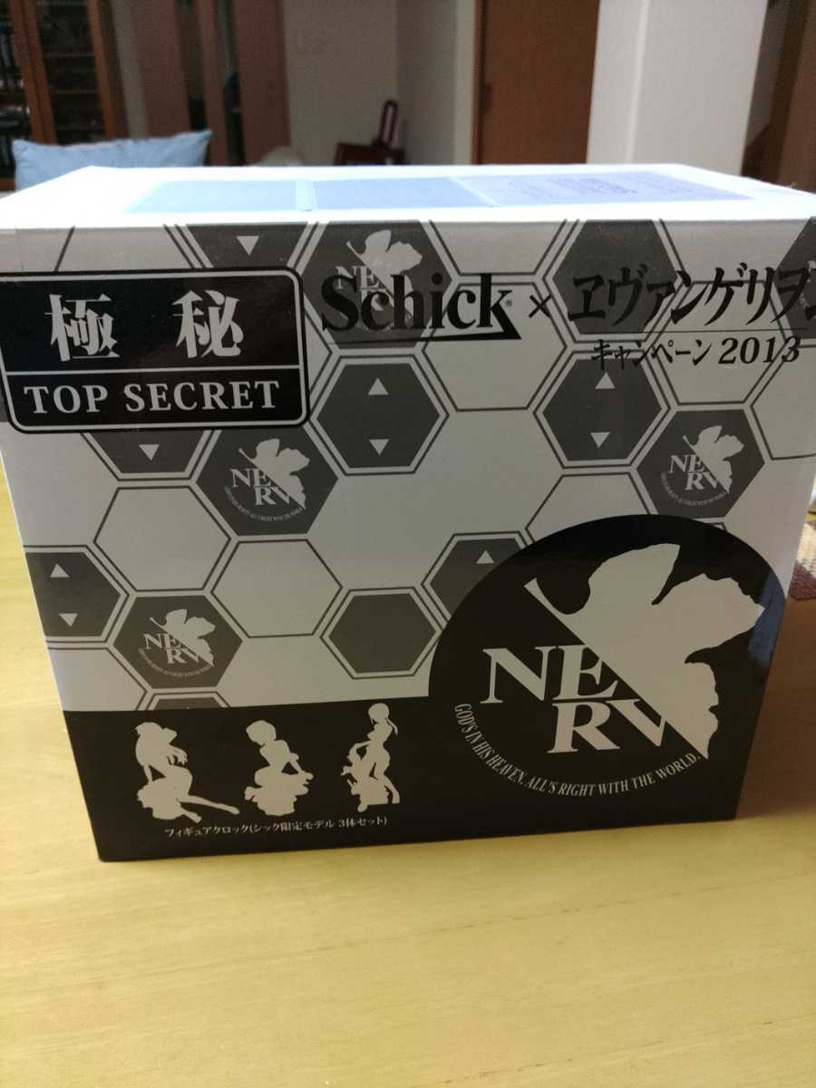 中古:schickエヴァンゲリオンキャンペーン2013フィギュアクロック　綾波レイ　アスカ・ラングレー　マリ・イラストリアス 非売品 アスカ フィギュアクロック 安い新世紀エヴァンゲリオン ハイドロ5 ×