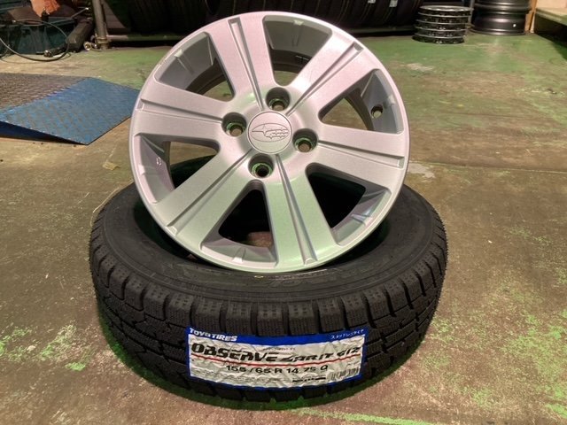 正規品，新作 スバル純正ホイール トーヨー オブザーブガリットGIZ 155/65R14 22年製 スタッドレス 4本セット シフォン ステラ プレオ(スタッドレスタイヤ)｜売買されたオークション情報、yahooの商品情報をア 4穴