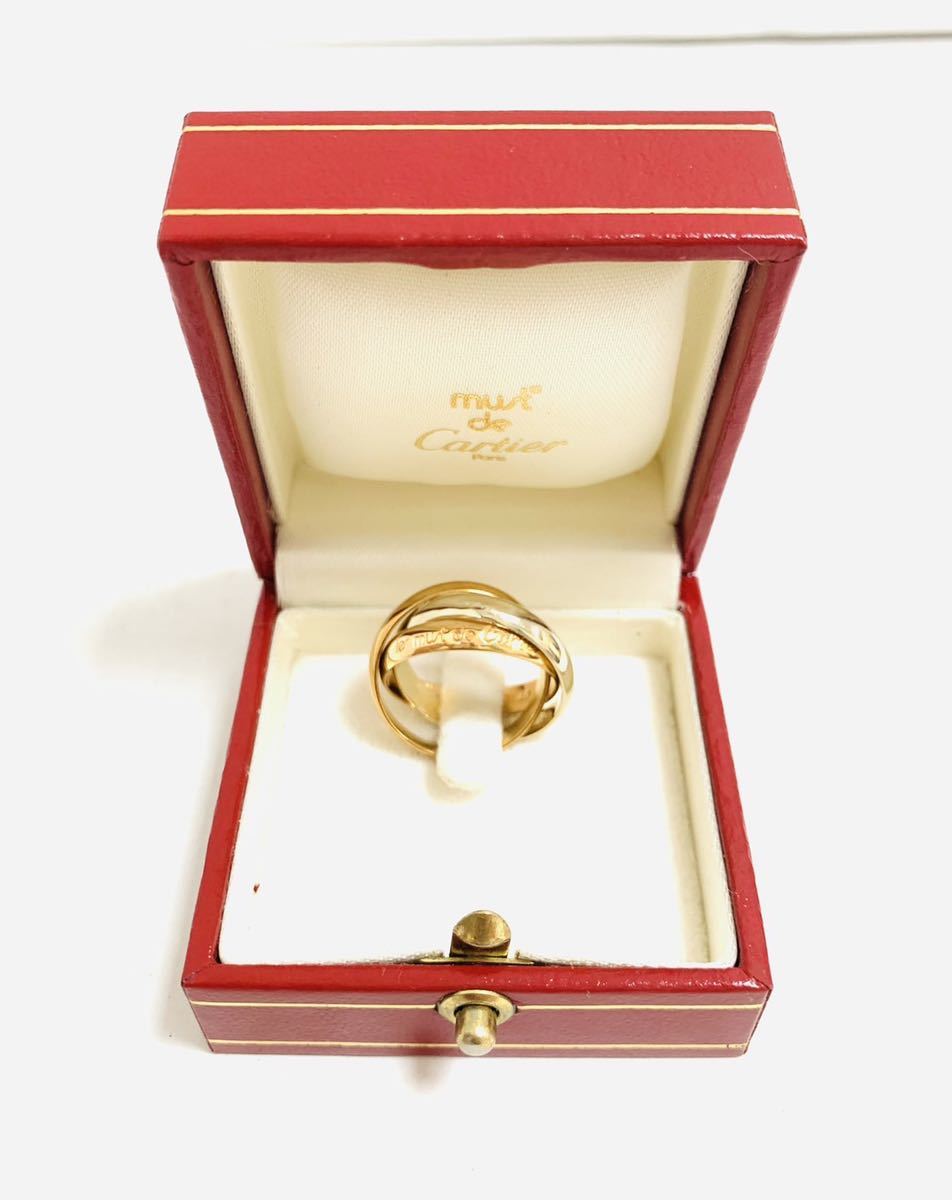 KF0103】 Cartier カルティエ トリニティ リング 750 K18 YG PG WG #50 