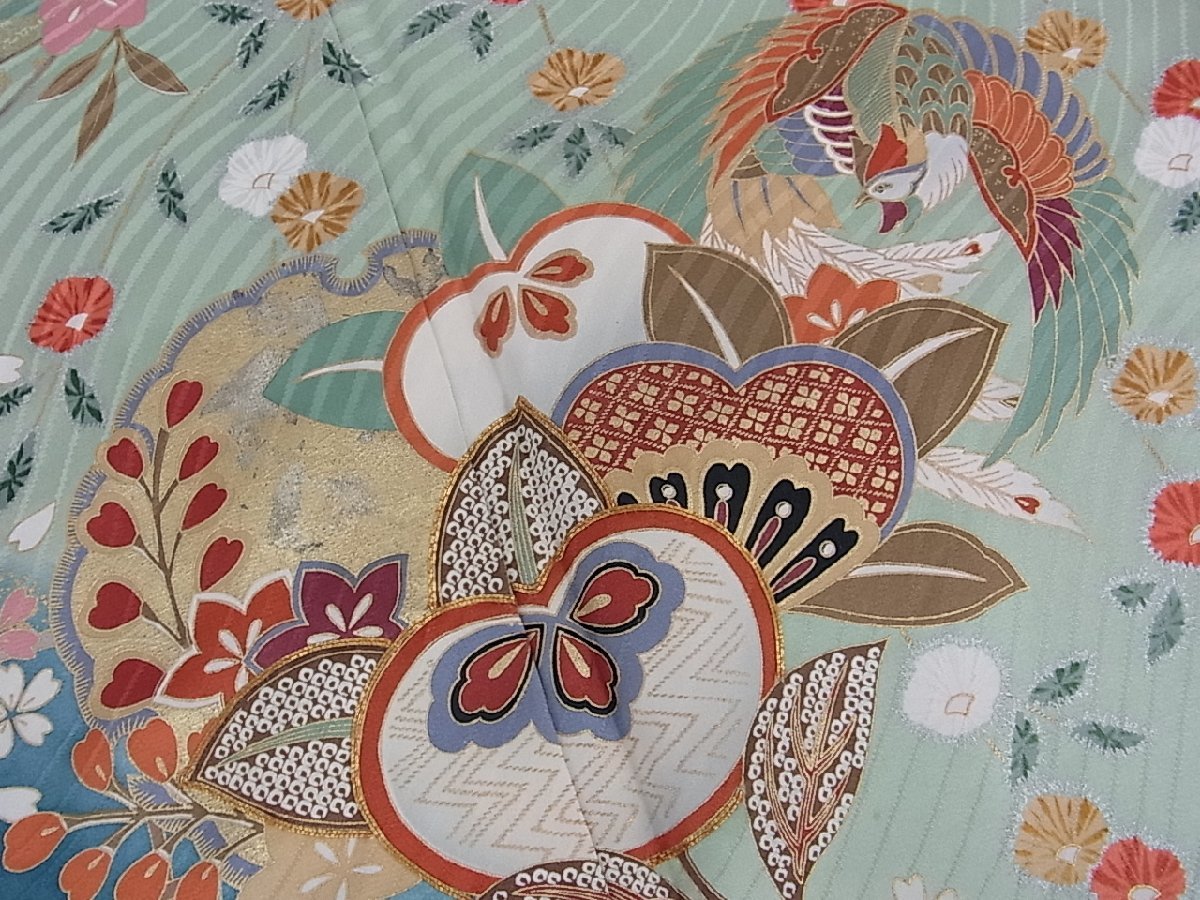 駒刺繍 暈し染め 金彩 逸品 花美人着物□豪華振袖 京都きもの 平和屋